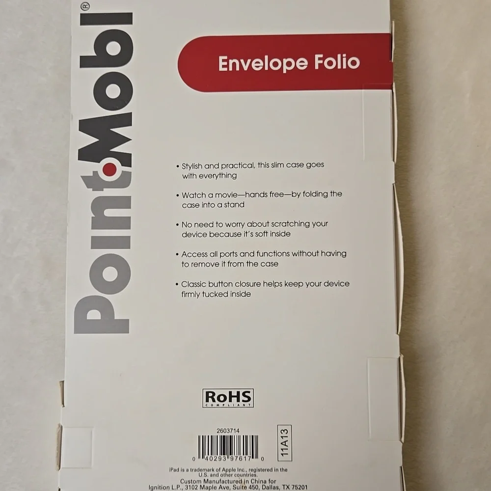 PointMobl Tan Envelope Folio for iPad Mini